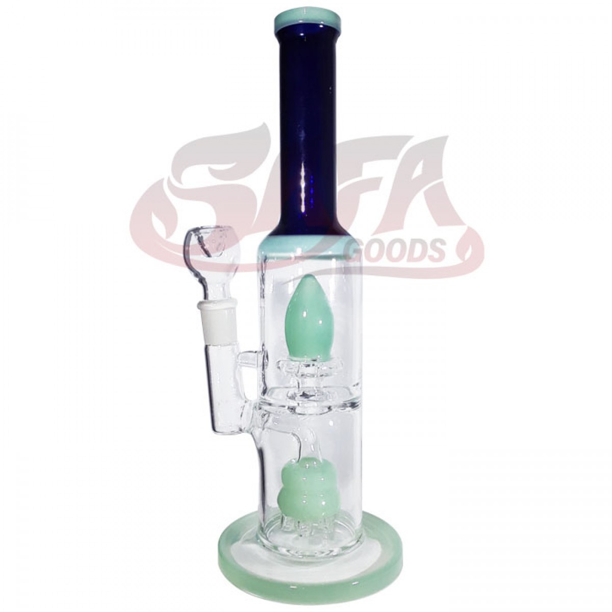 12 Inch Water Pipes - Straight Tube Double Percolator